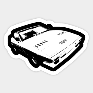 TVR Tasmin 1980s classic car white monoblock Sticker